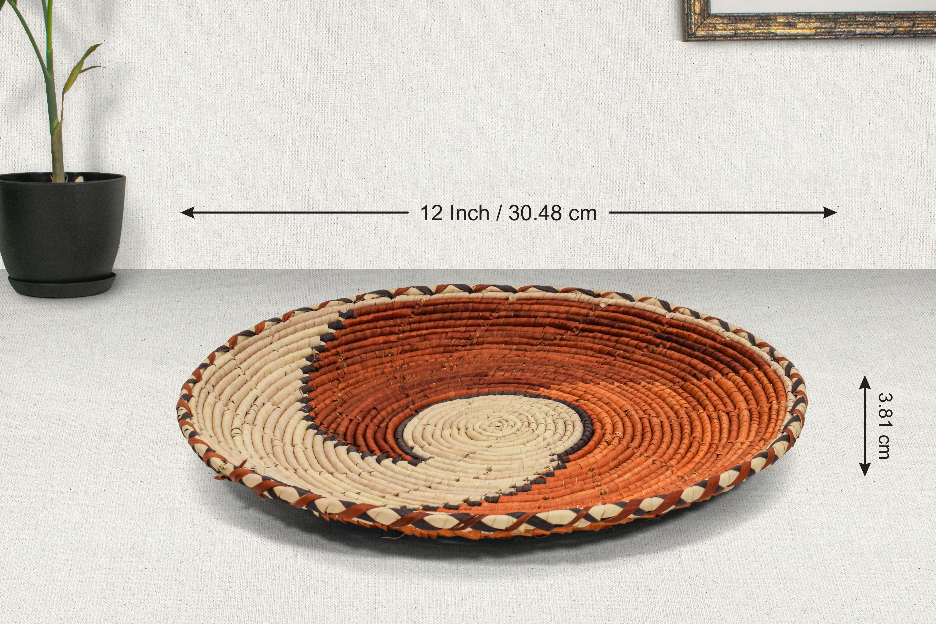 Tangy Swirl Flat Basket 12-inch