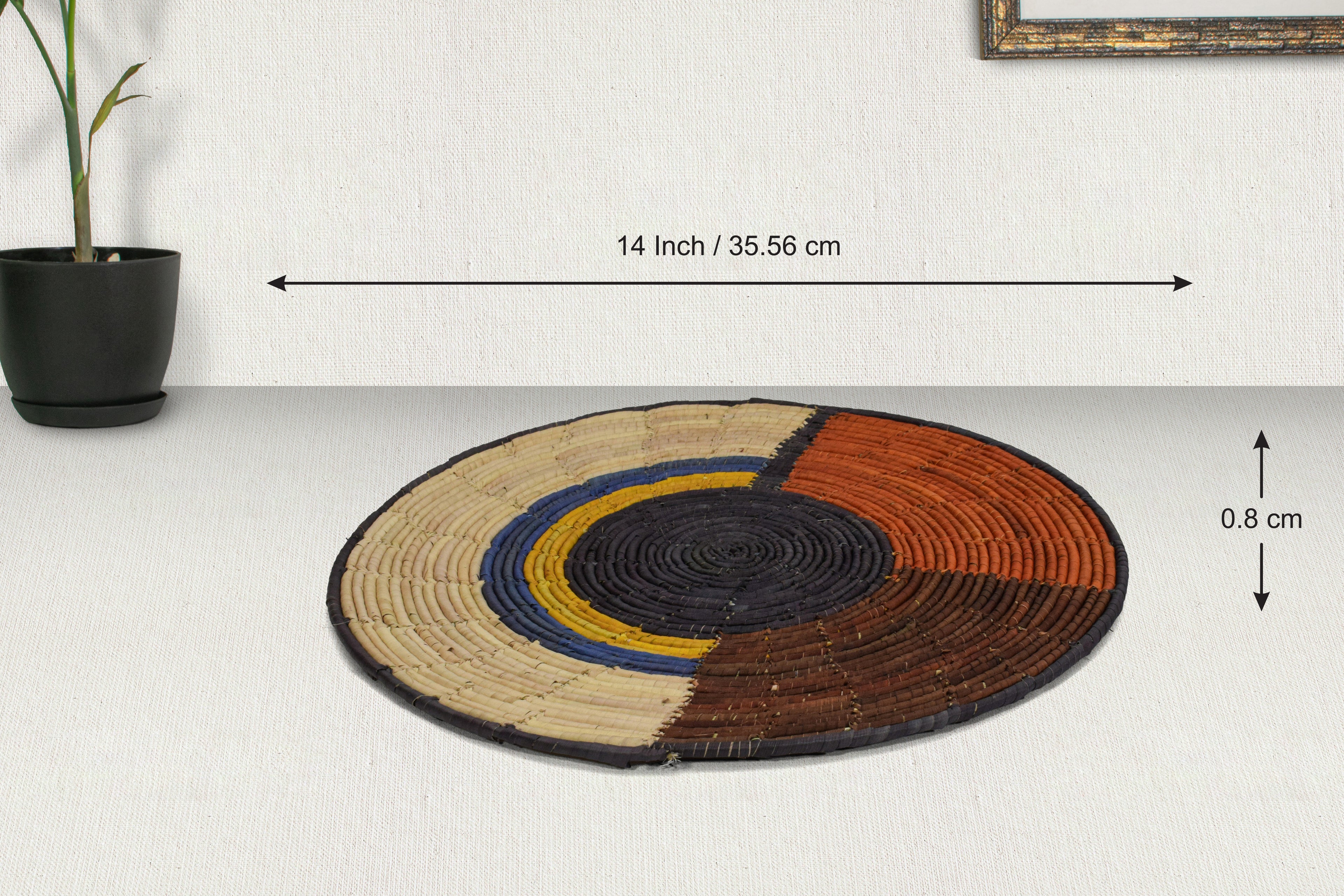 Devils Eye Mat Wall Basket 14-inch MT-262-15