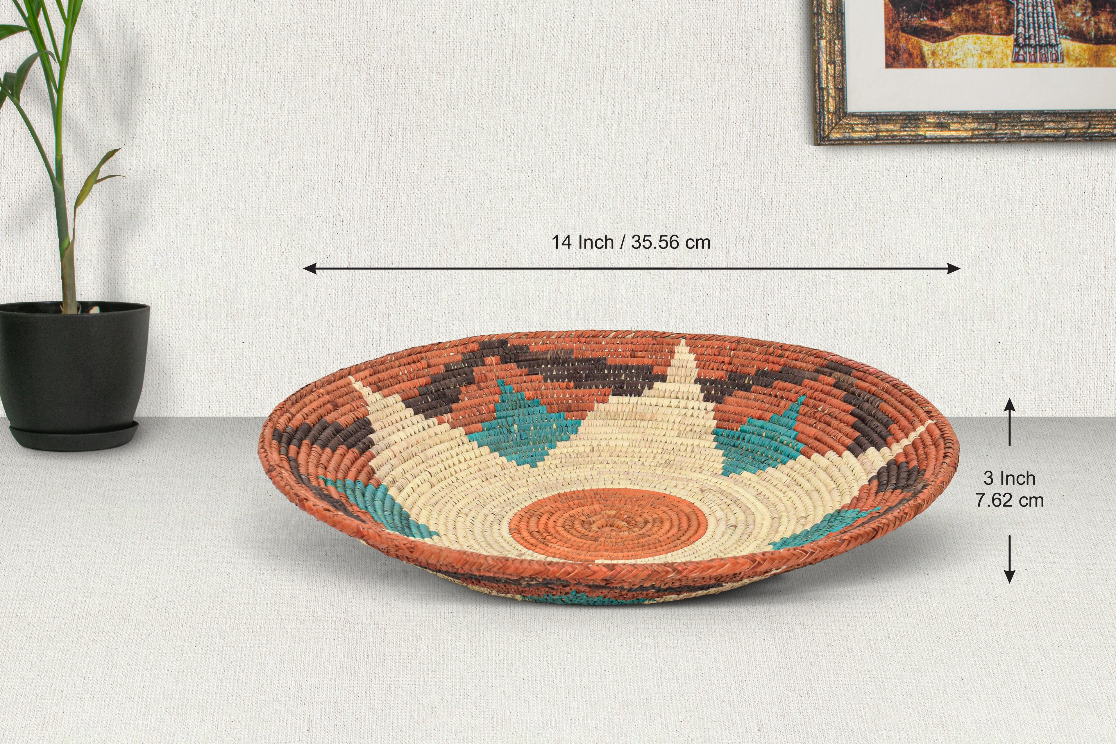 Rustic Lotus Bowl Basket 14-inch BSK-3027-15