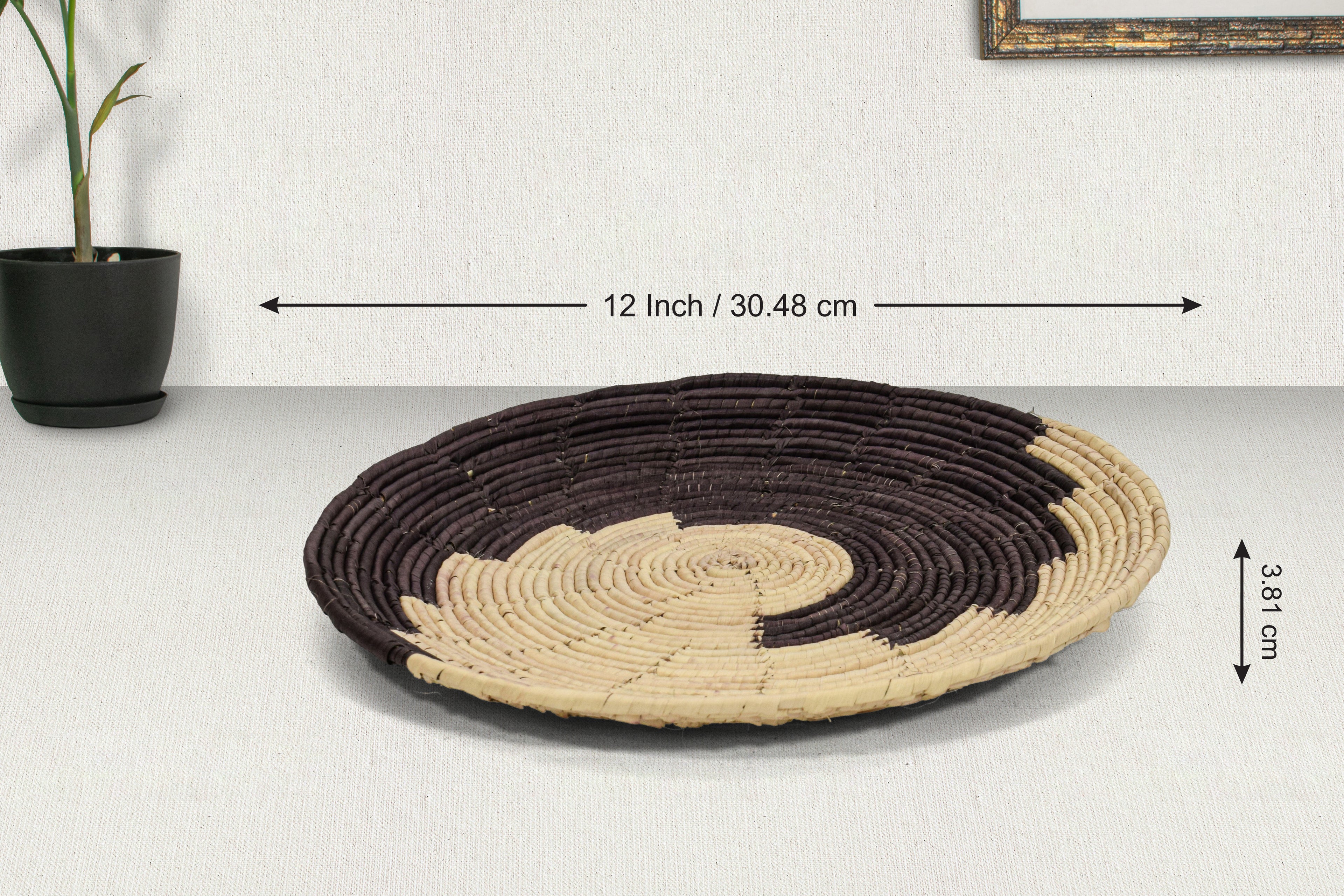 Dark Waves Flat Basket 12-inch