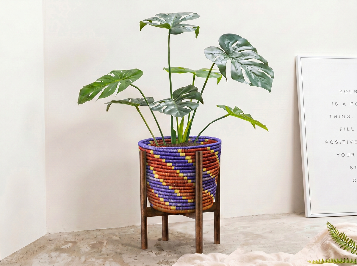 Indigo Stairs Planter Basket