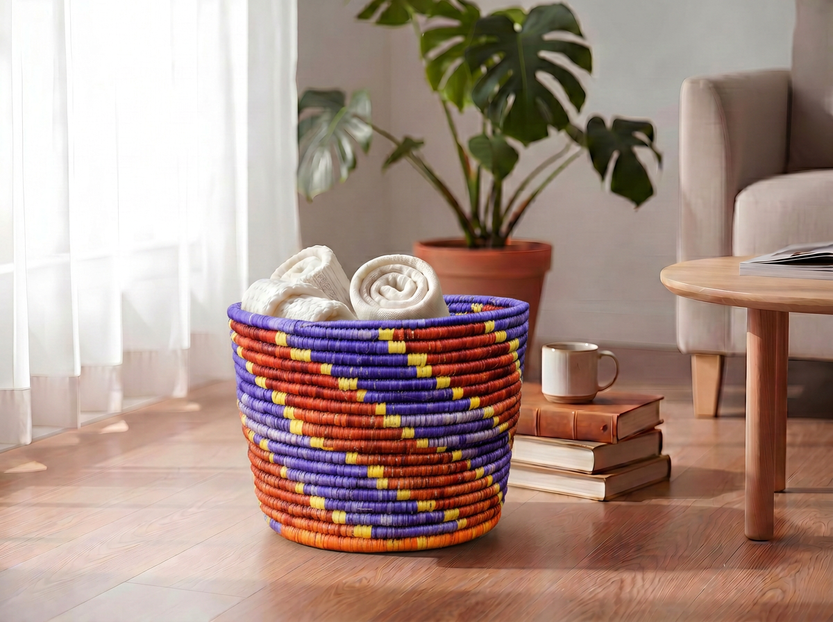 Indigo Stairs Planter Basket