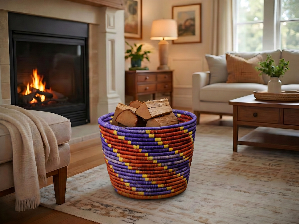 Indigo Stairs Planter Basket