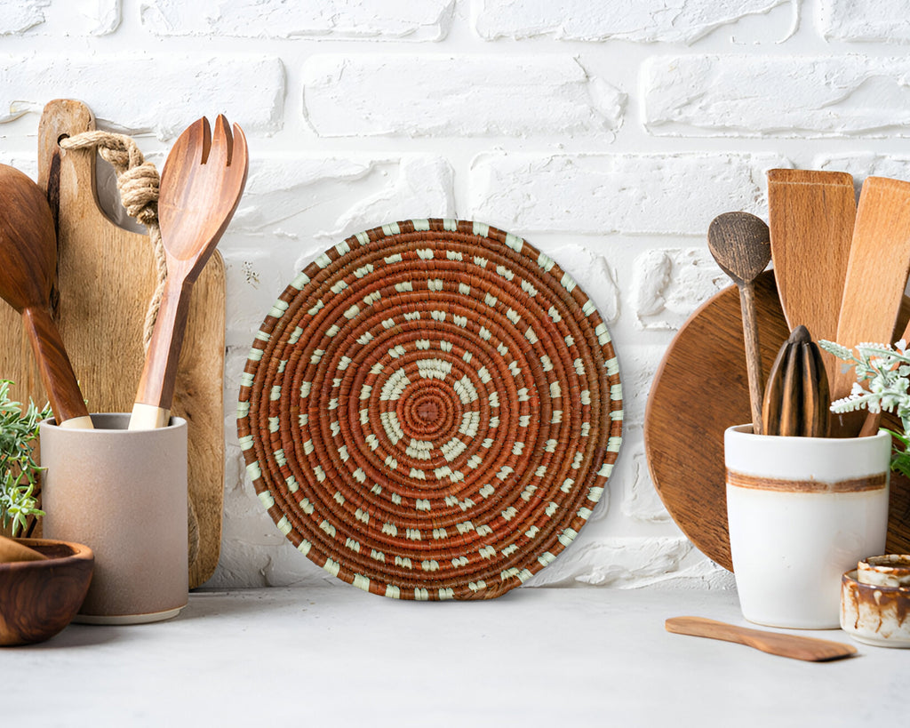 Earthen Speckle Brown Bowl Basket 8-inch LBW-456-7 A