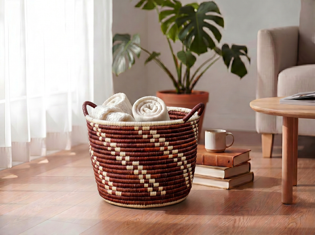 Aged WIne Planter Basket