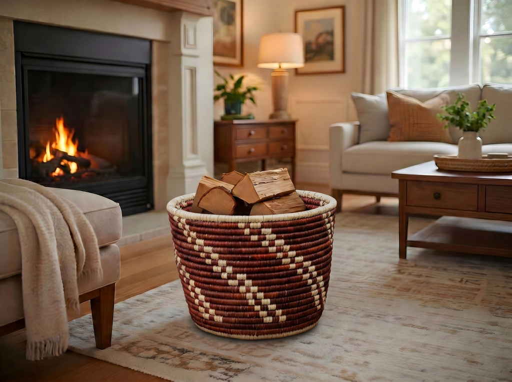 Aged WIne Planter Basket