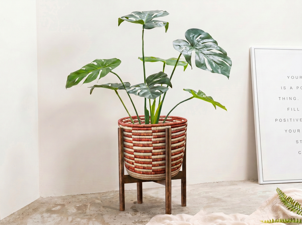 Check Grid Planter Basket