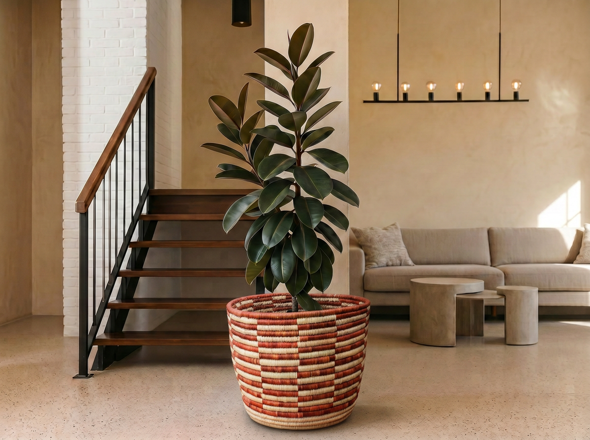 Check Grid Planter Basket
