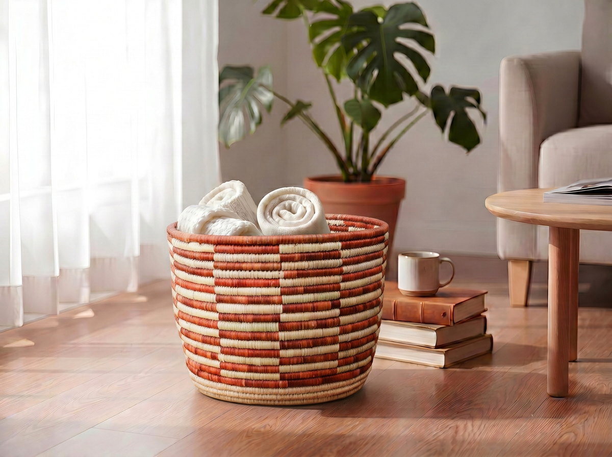 Check Grid Planter Basket