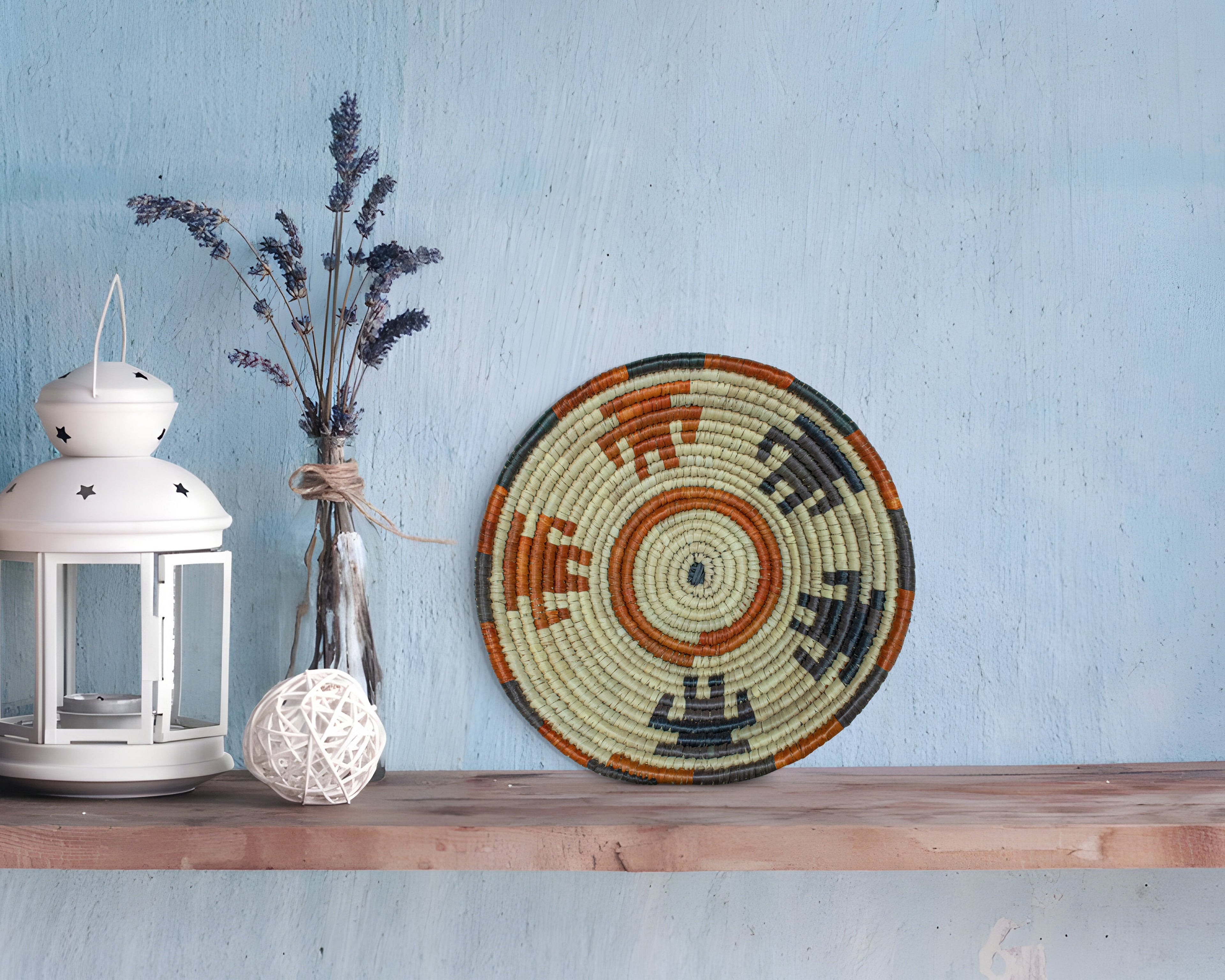 Canyon Echoes White Bowl Basket 8-inch LBW-462-7