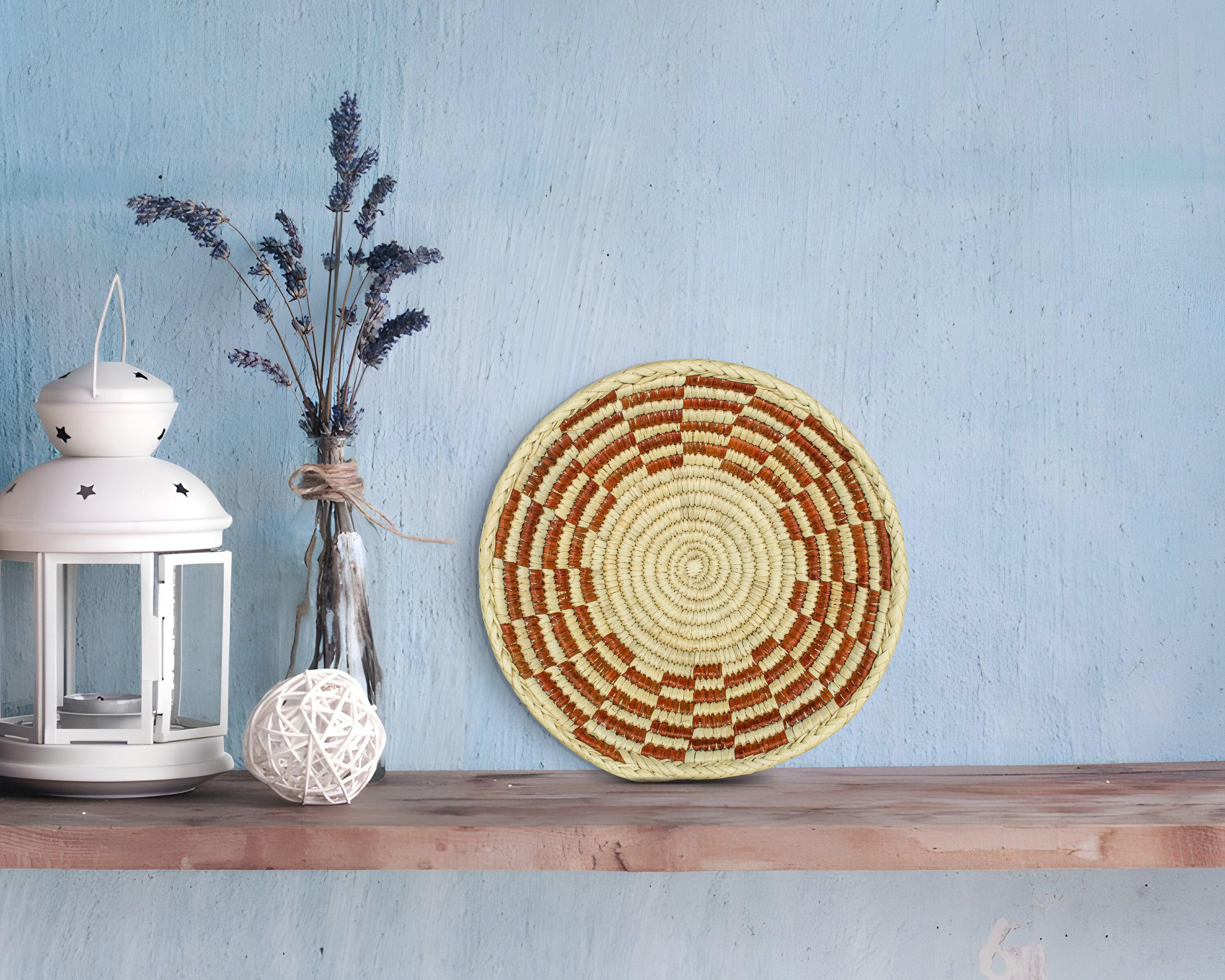 Concentric Labyrinth Red Bowl Basket 8-inch LBW-404-7