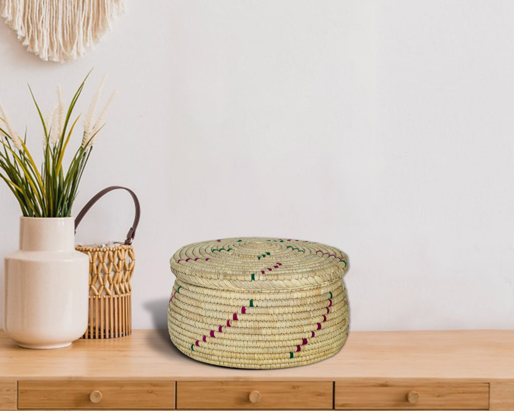 Natural Woolen Lid Basket PR-624-10