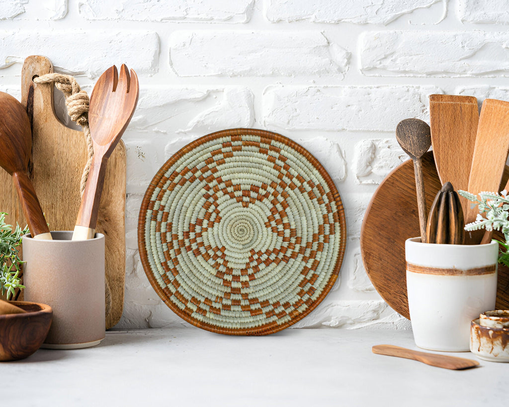 Zenithia Brown Bowl Basket 8-inch LBW-452-7 A