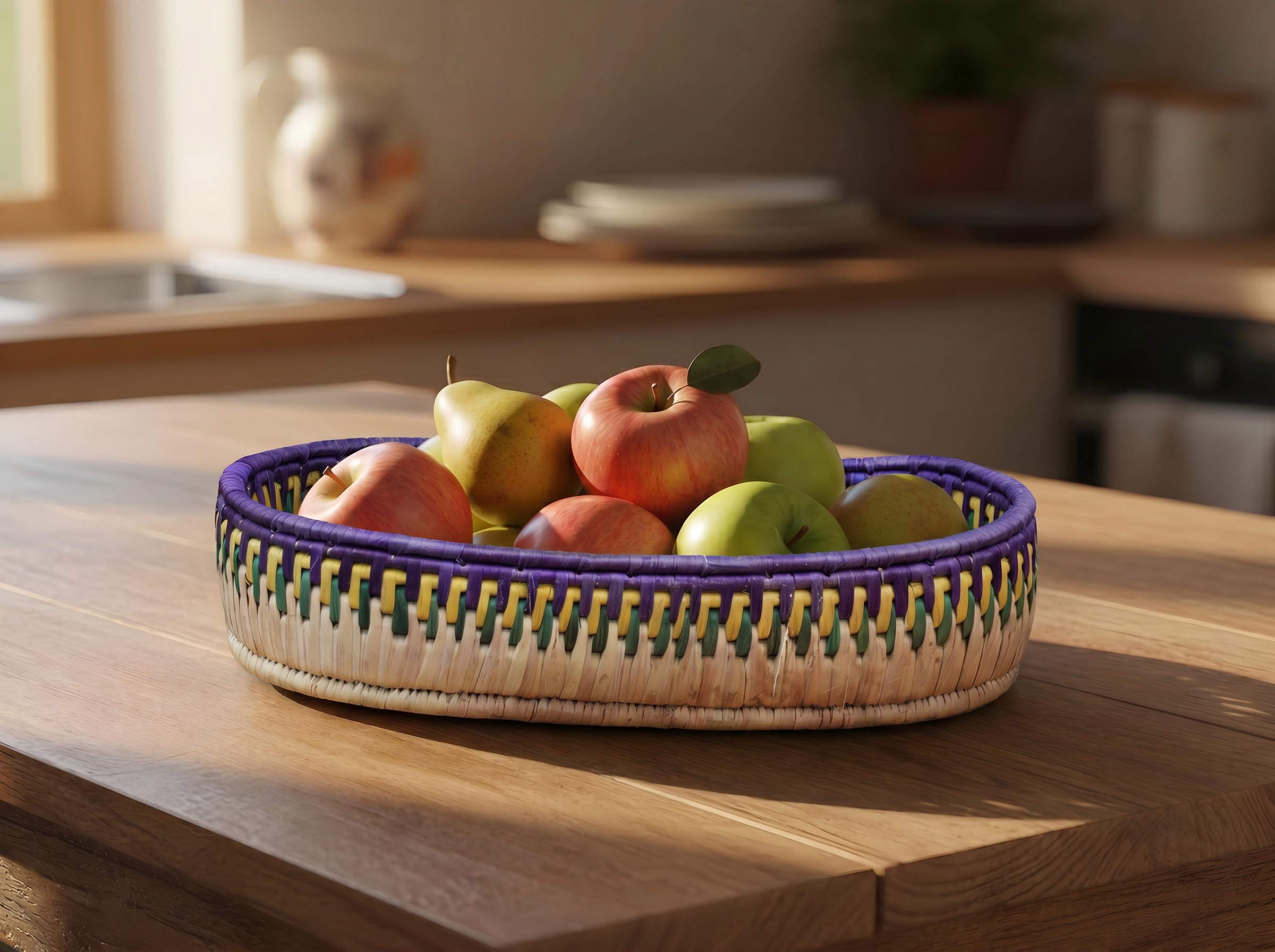 Lillac Handwoven Oval Tortilla Basket