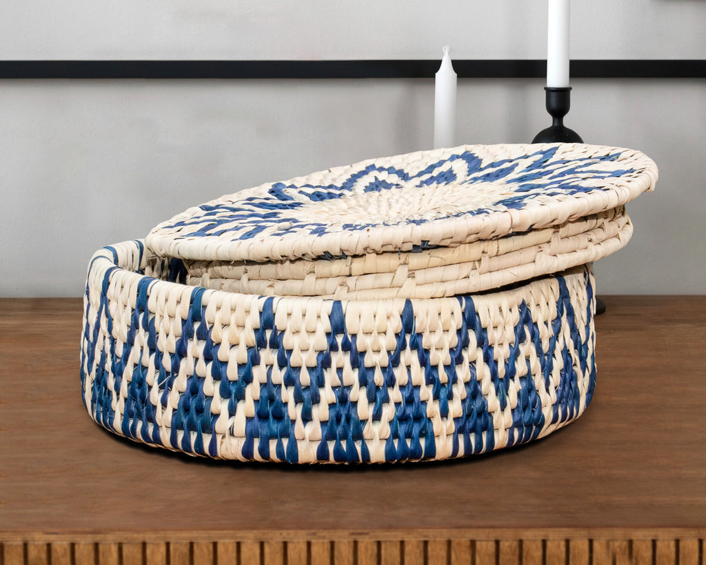 Midnight Bloom Lidded Basket