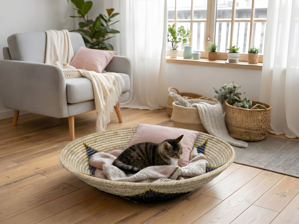28" Dia Night Lotus Statement Wall Basket