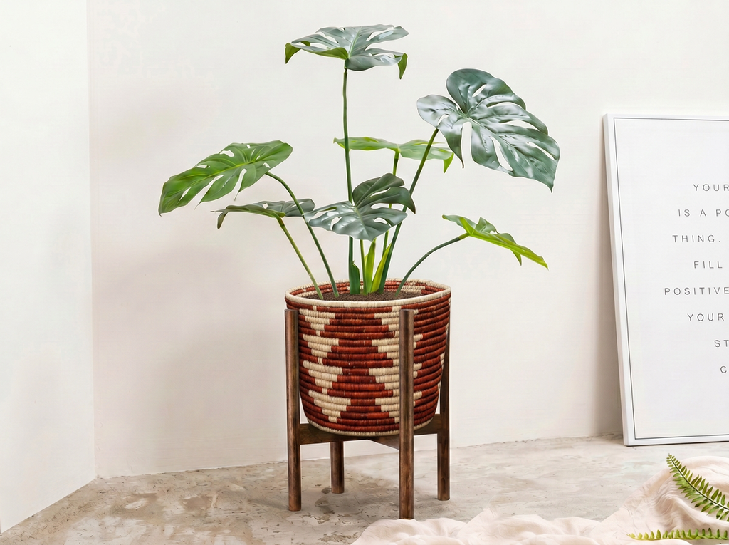 Rust Arrows Planter Basket