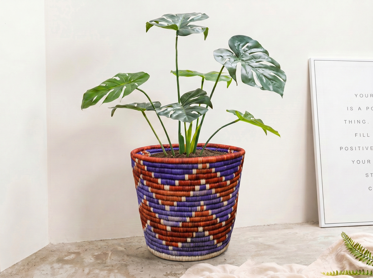 Purple Meadow Planter Basket