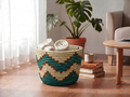 Turquoise Kingra Planter Basket