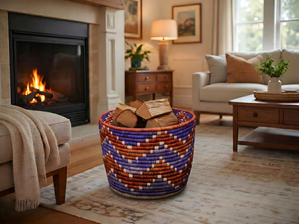 Purple Meadow Planter Basket