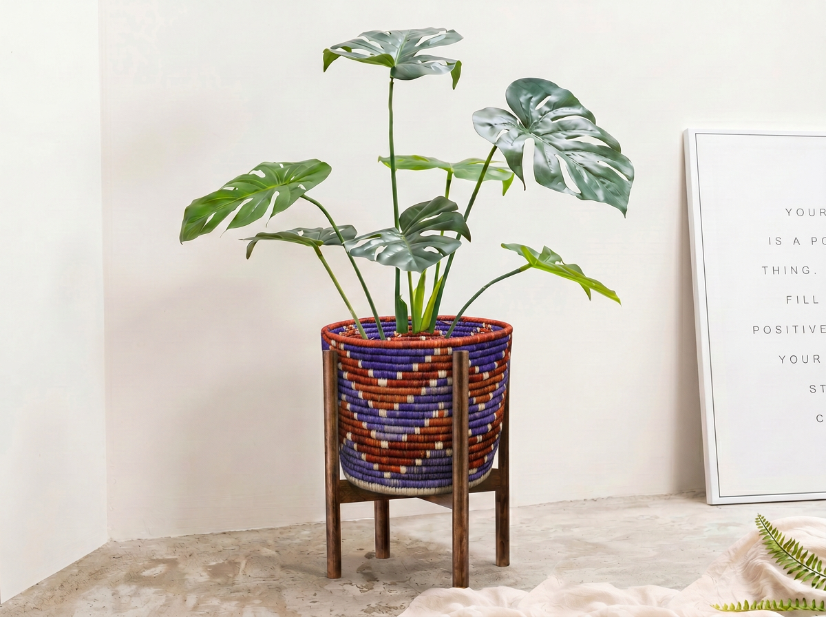 Purple Meadow Planter Basket