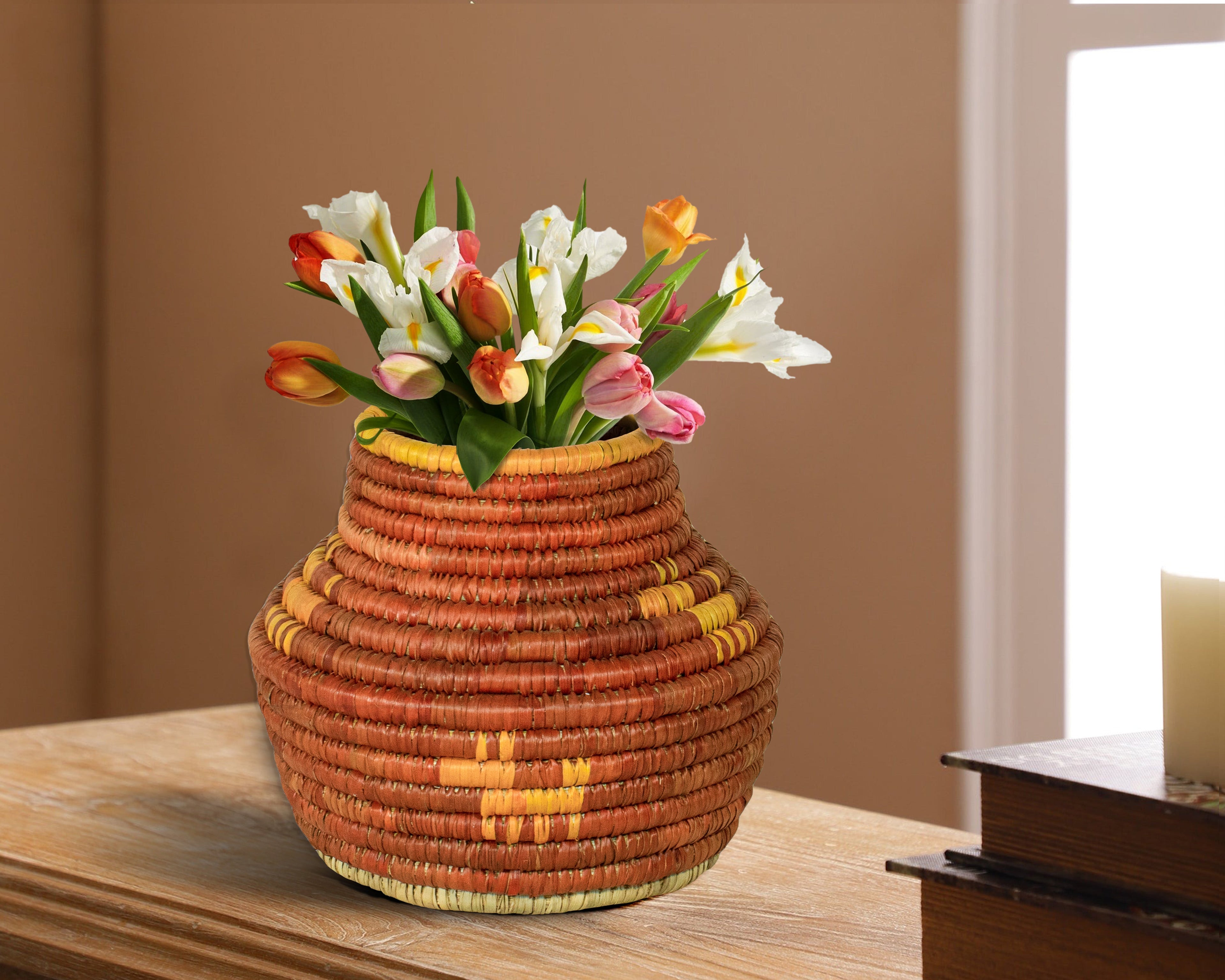 Dogs in Journey Vintage Potter Basket - PP-1113-8