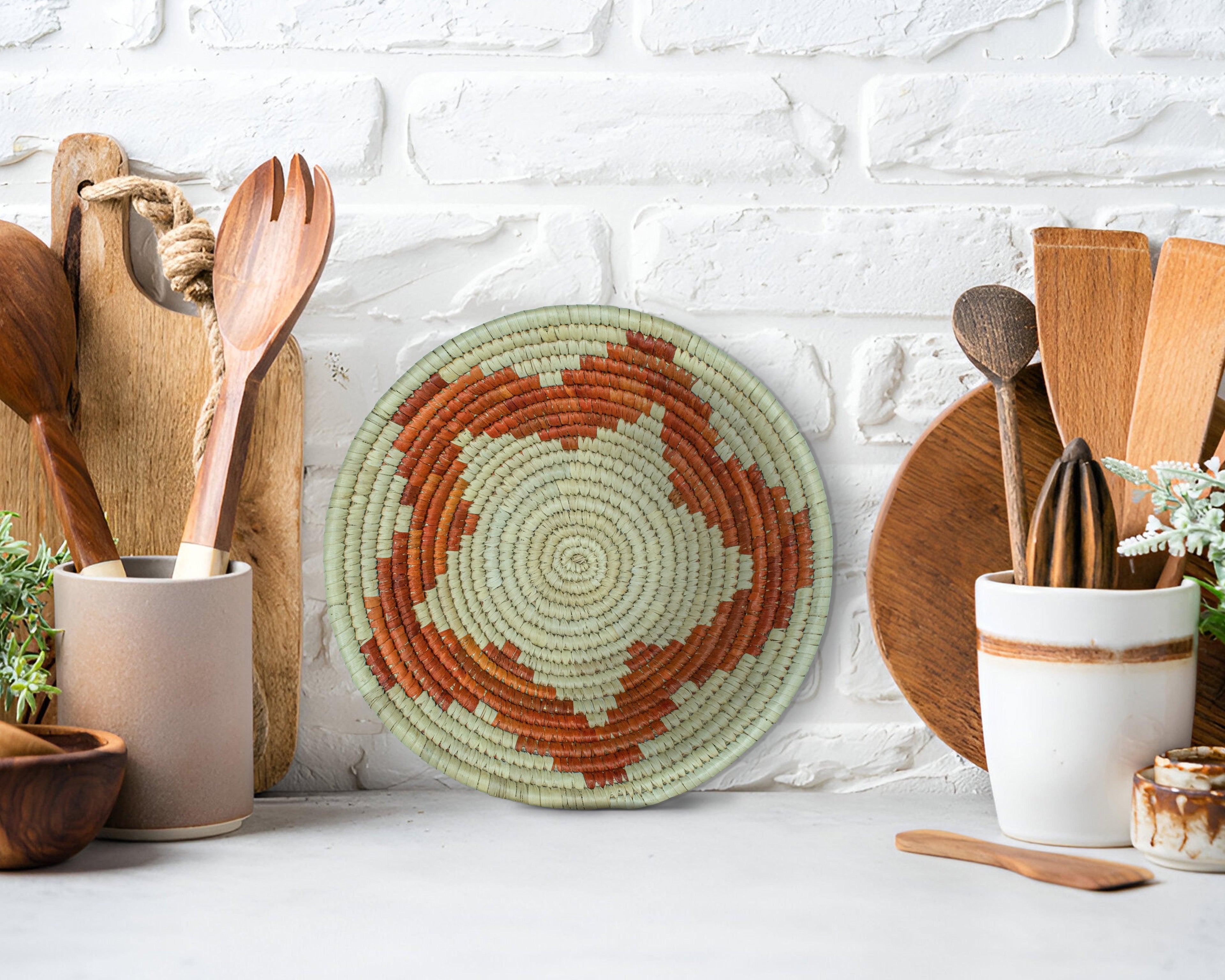 Spiked Bloom Brown Bowl Basket 8-inch LBW-447-7