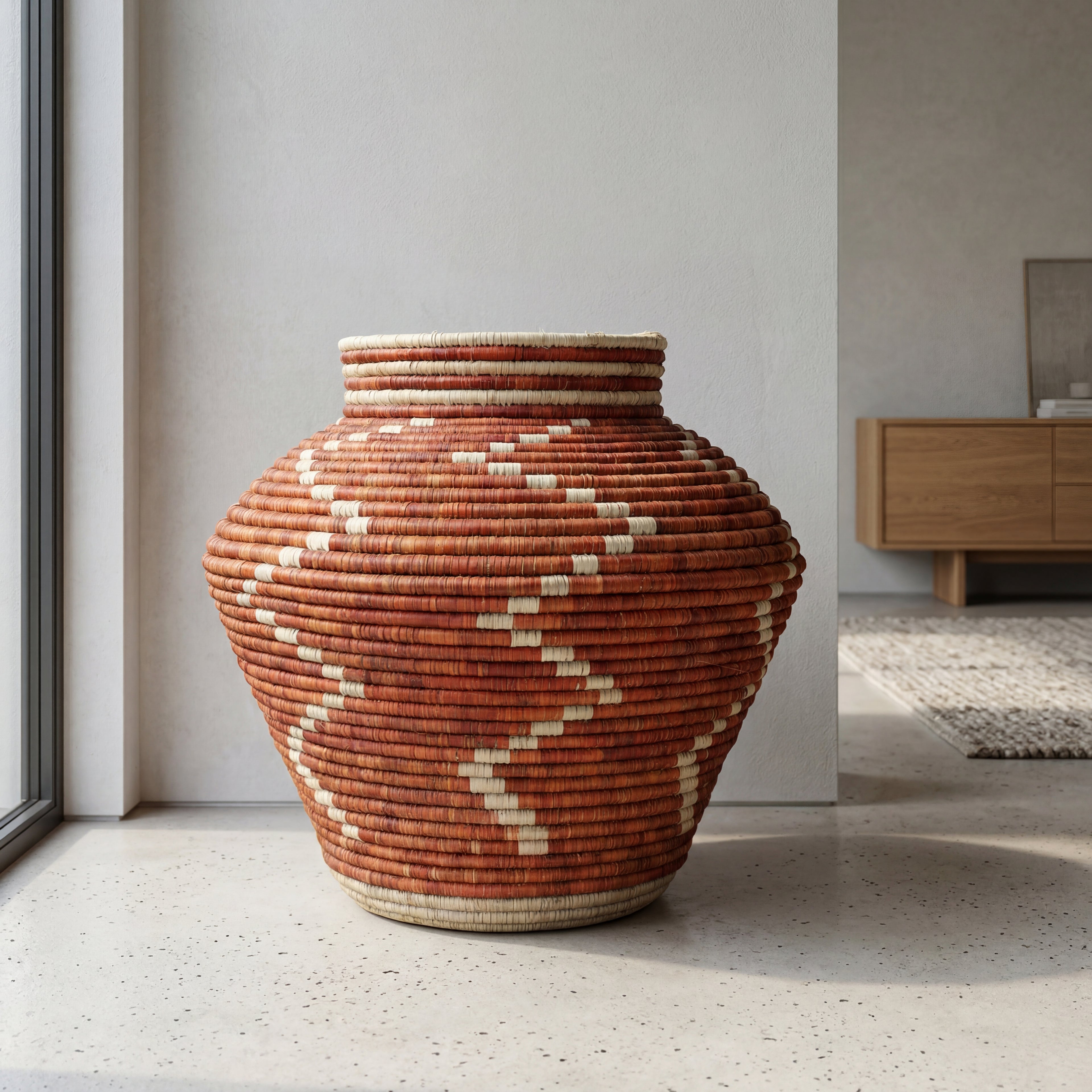 Terracotta Boho Storage Potter Basket