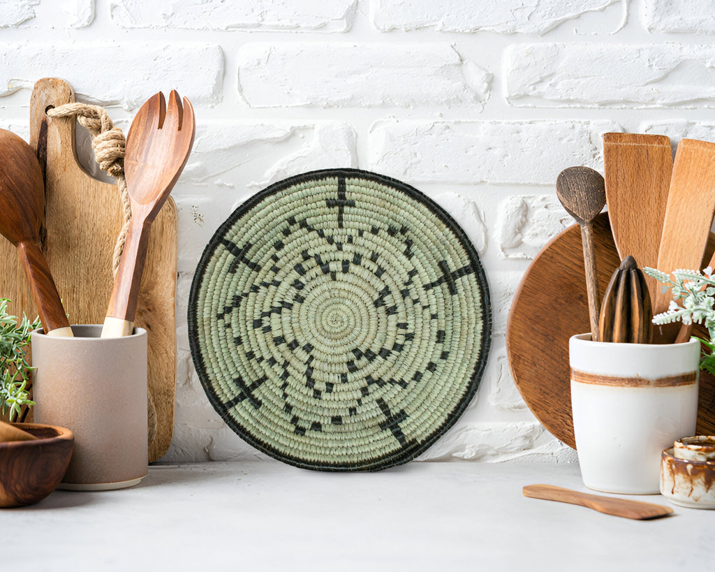 Sageblossom Black Bowl Basket 8-inch LBW-457-7