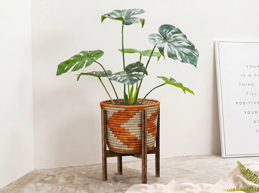 Amber Chevrons Planter Basket