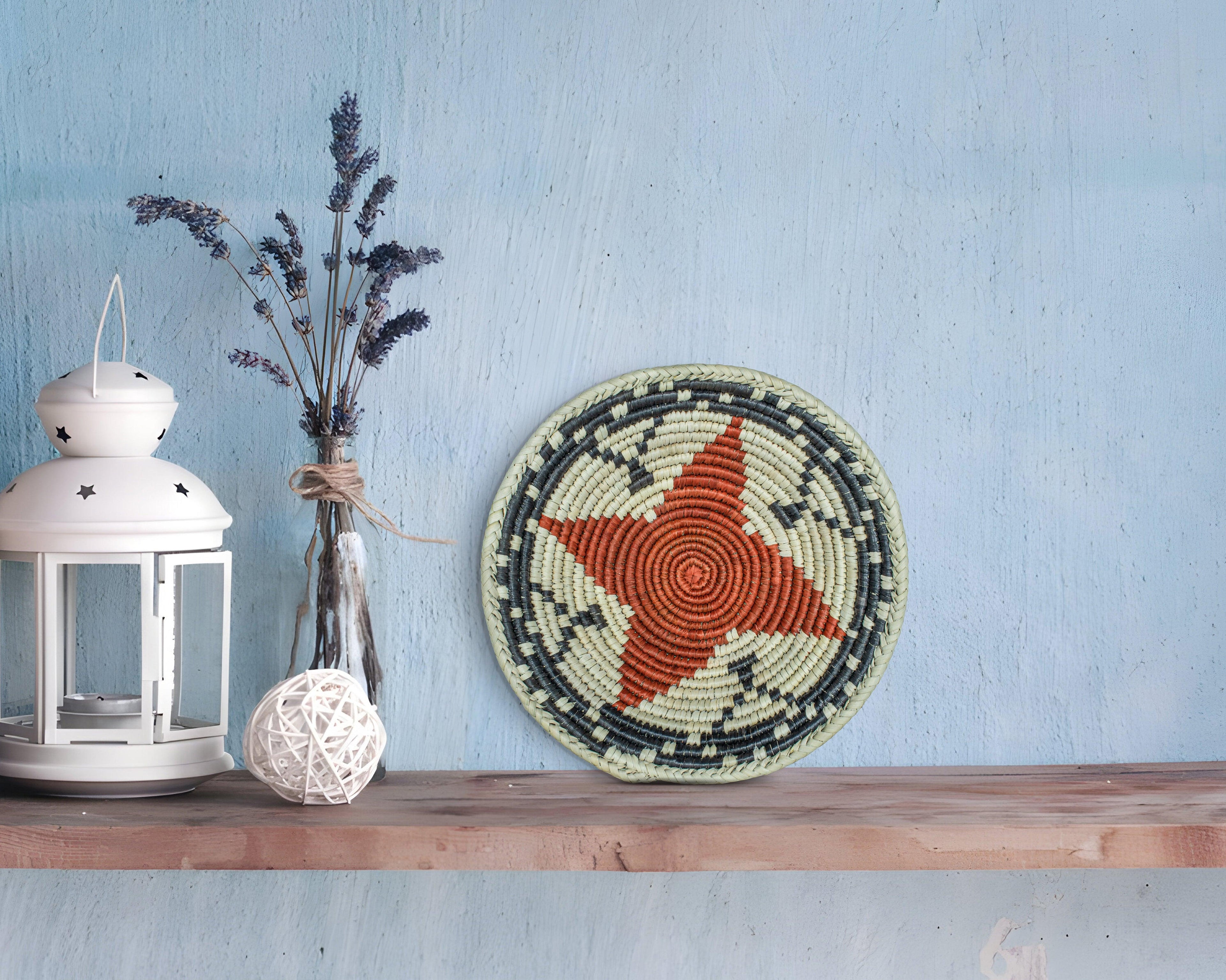 Starburst Brown Bowl Basket 8-inch LBW-412-7