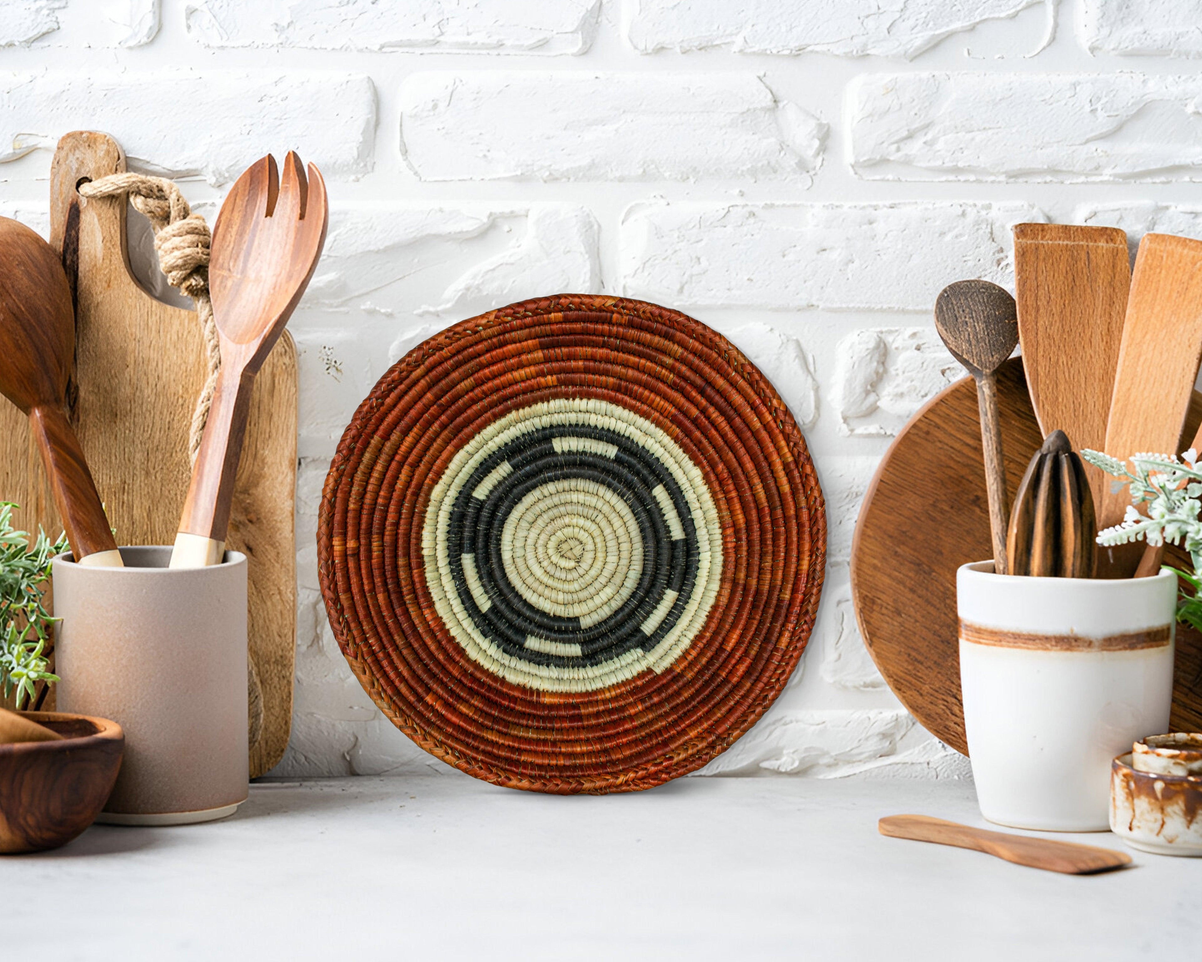 Stratified Desert Brown Bowl Basket 8-inch LBW-433-7 A