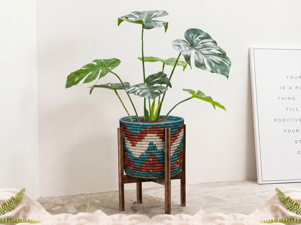 Star Motif Planter Basket