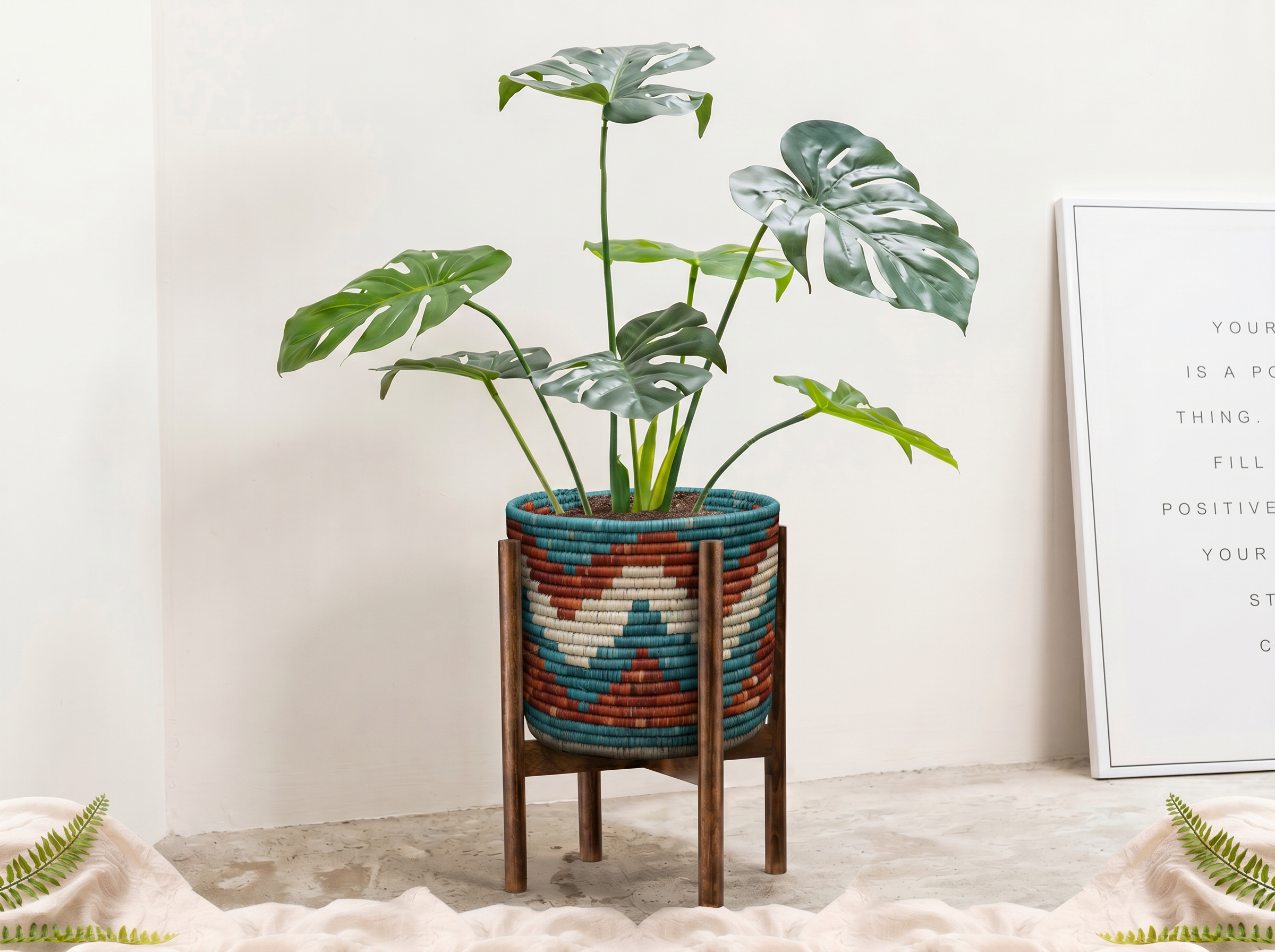 Star Motif Planter Basket