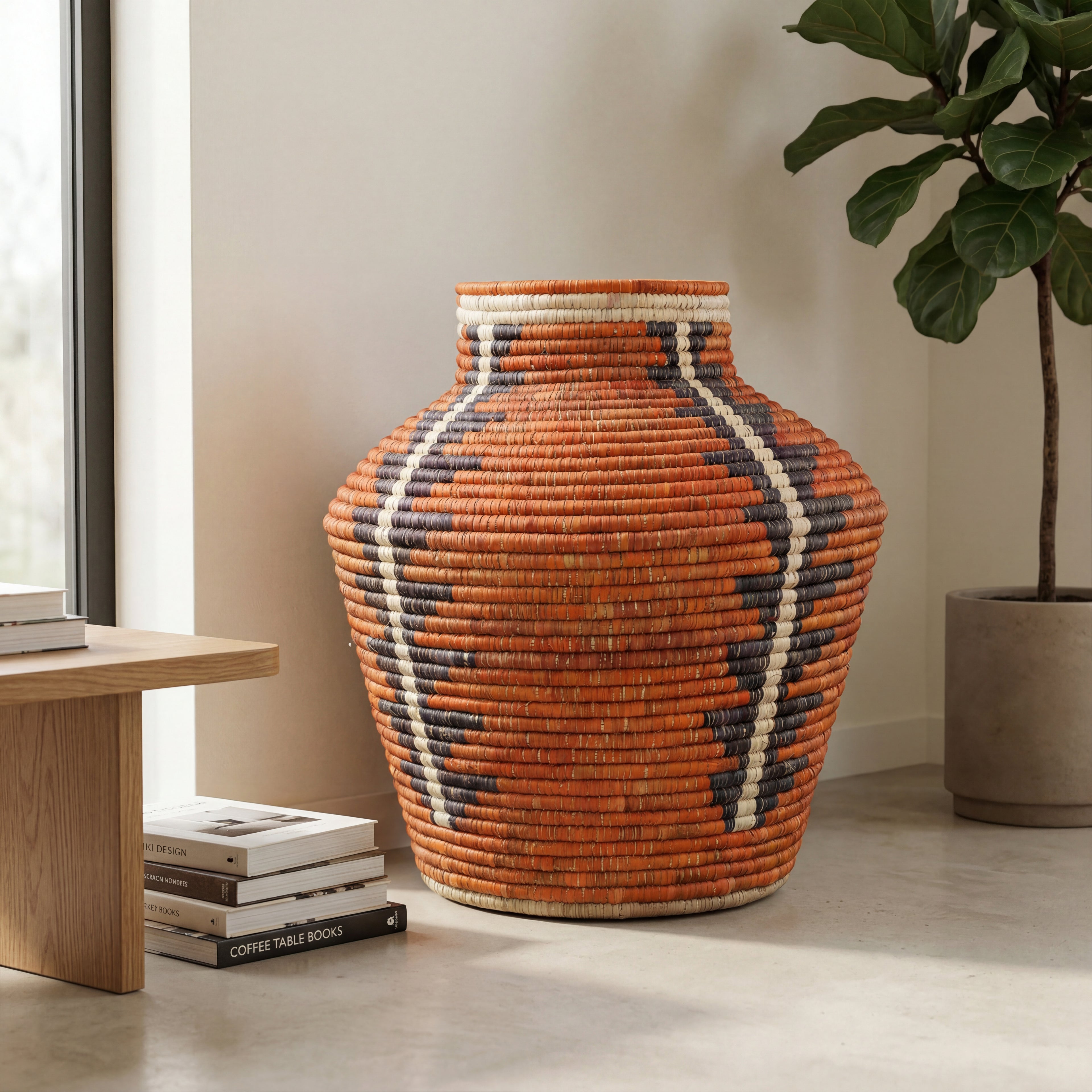 Diagonal Lightning Potter Vase