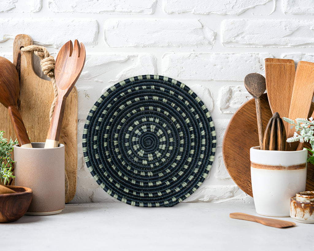 Earthen Speckle Black Bowl Basket 8-inch LBW-456-7 B