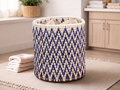 Navy Weave Planter Basket