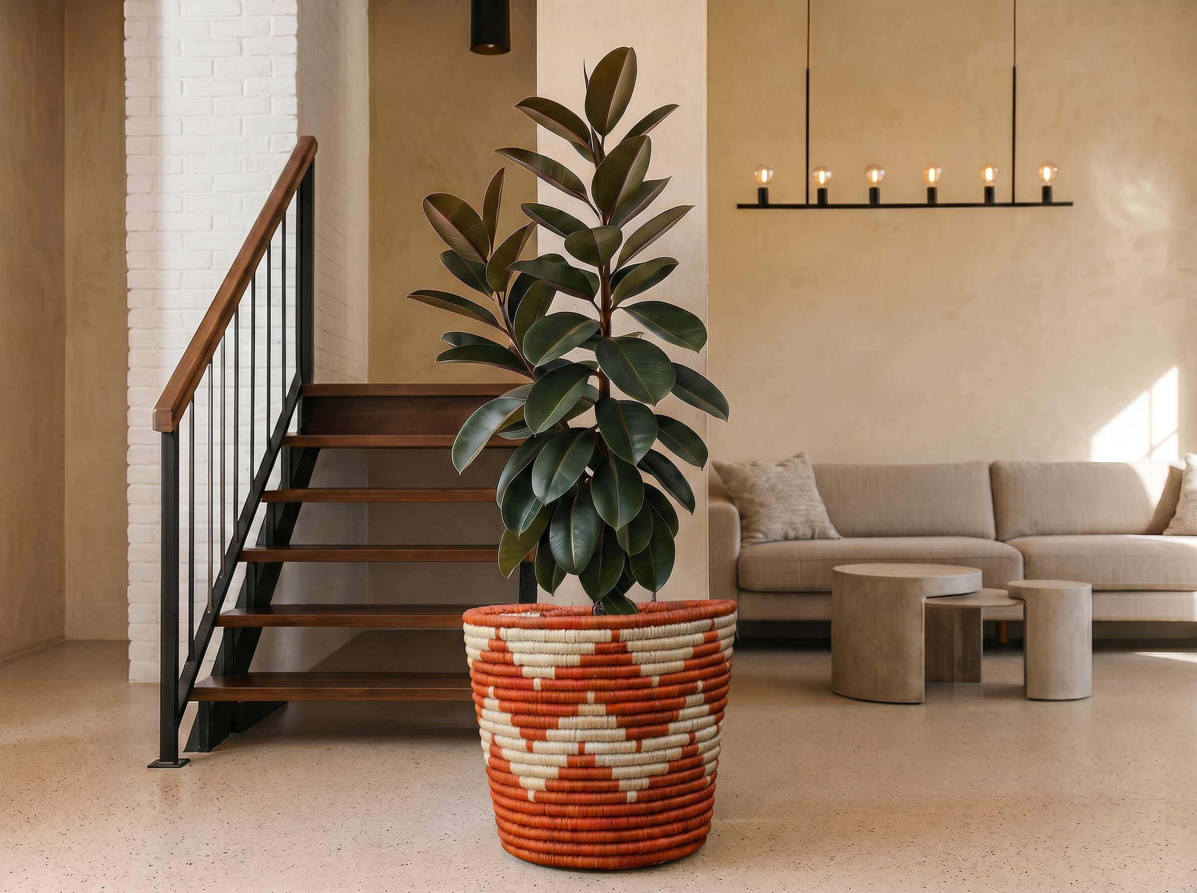 Kingra Brown Planter Basket