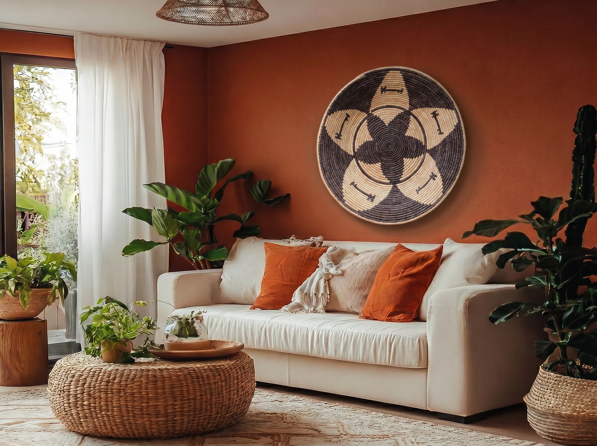 28" Dia Crimson Hound Statement Wall Basket