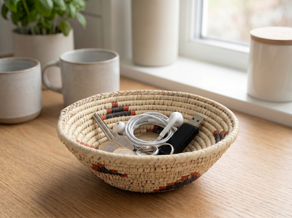 Black Triangles Bowl Basket