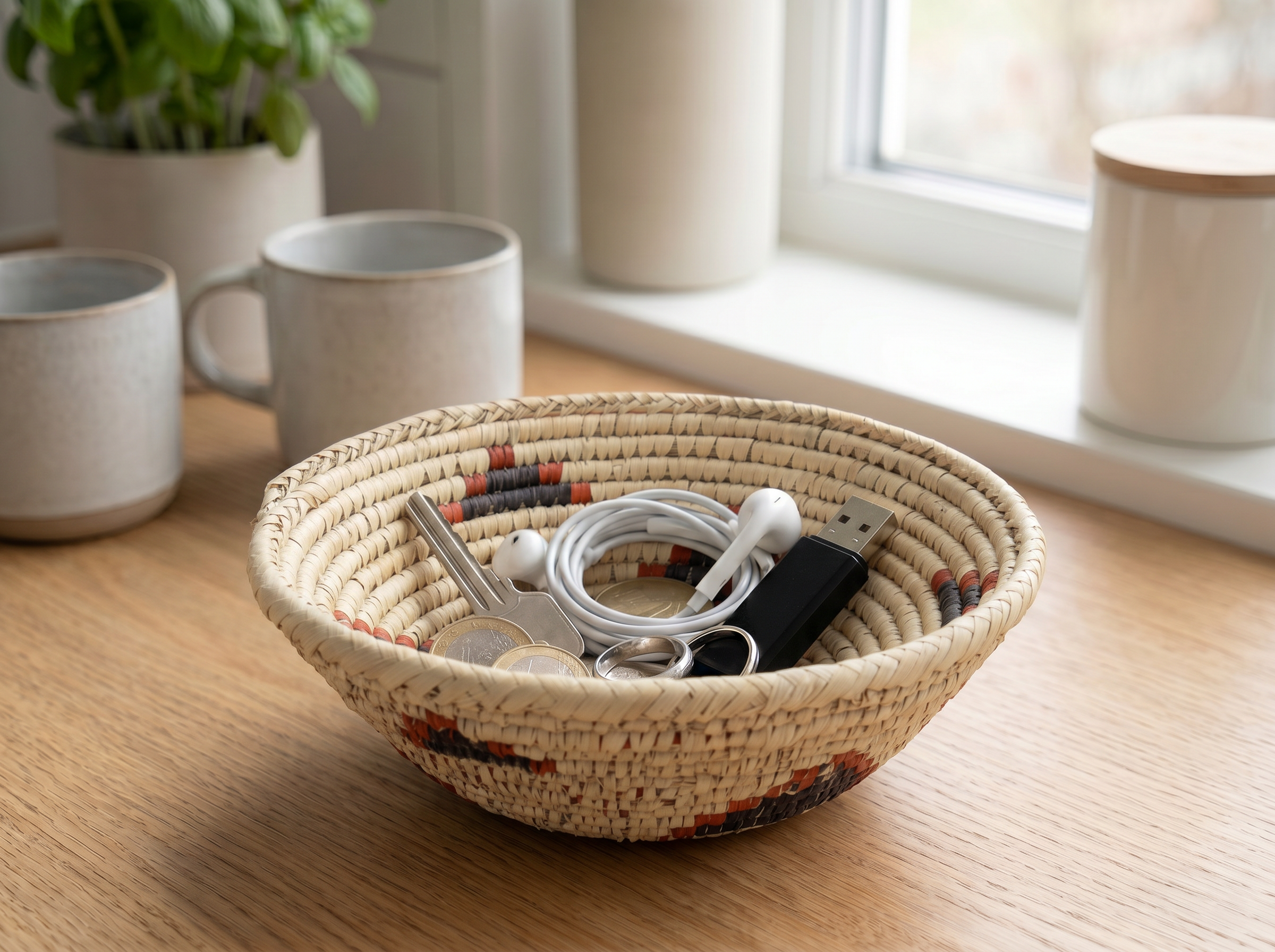 Black Triangles Bowl Basket