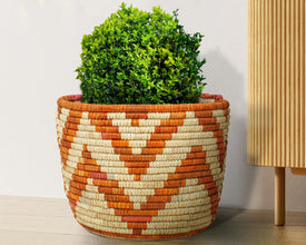 Dawn Handwoven Planter Basket - 12-inch