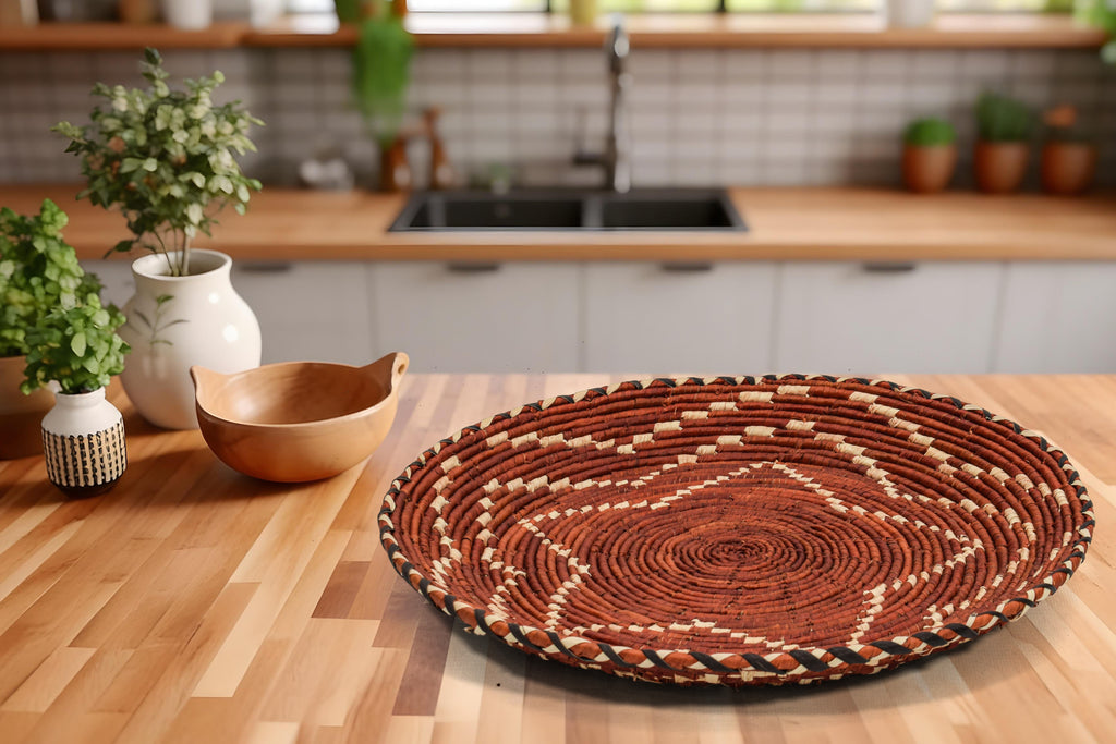 Fierry Red Flat Basket 12-inch