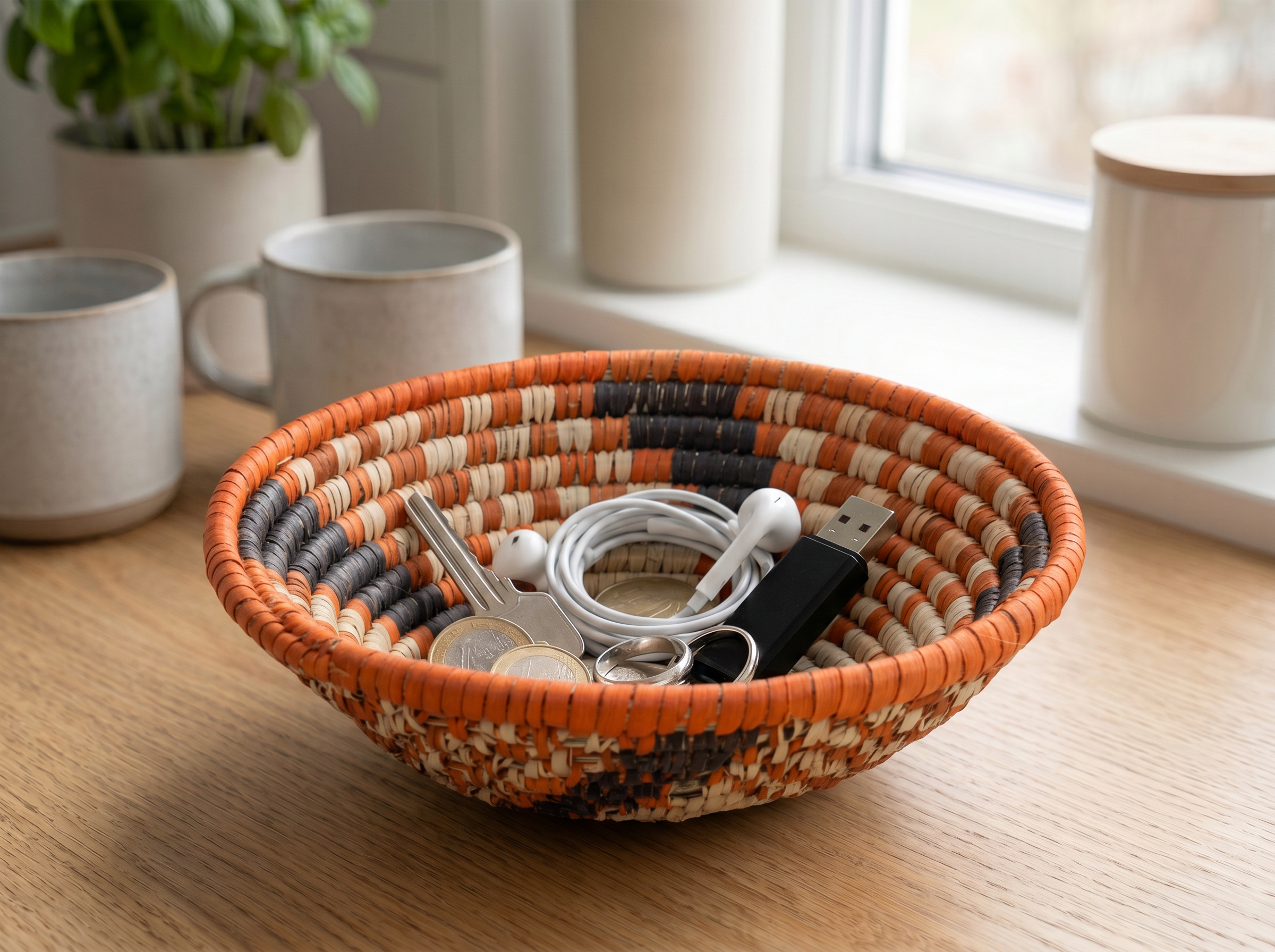 Rustic Mist Bowl Basket