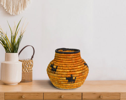 Amber Hound Potter Vase