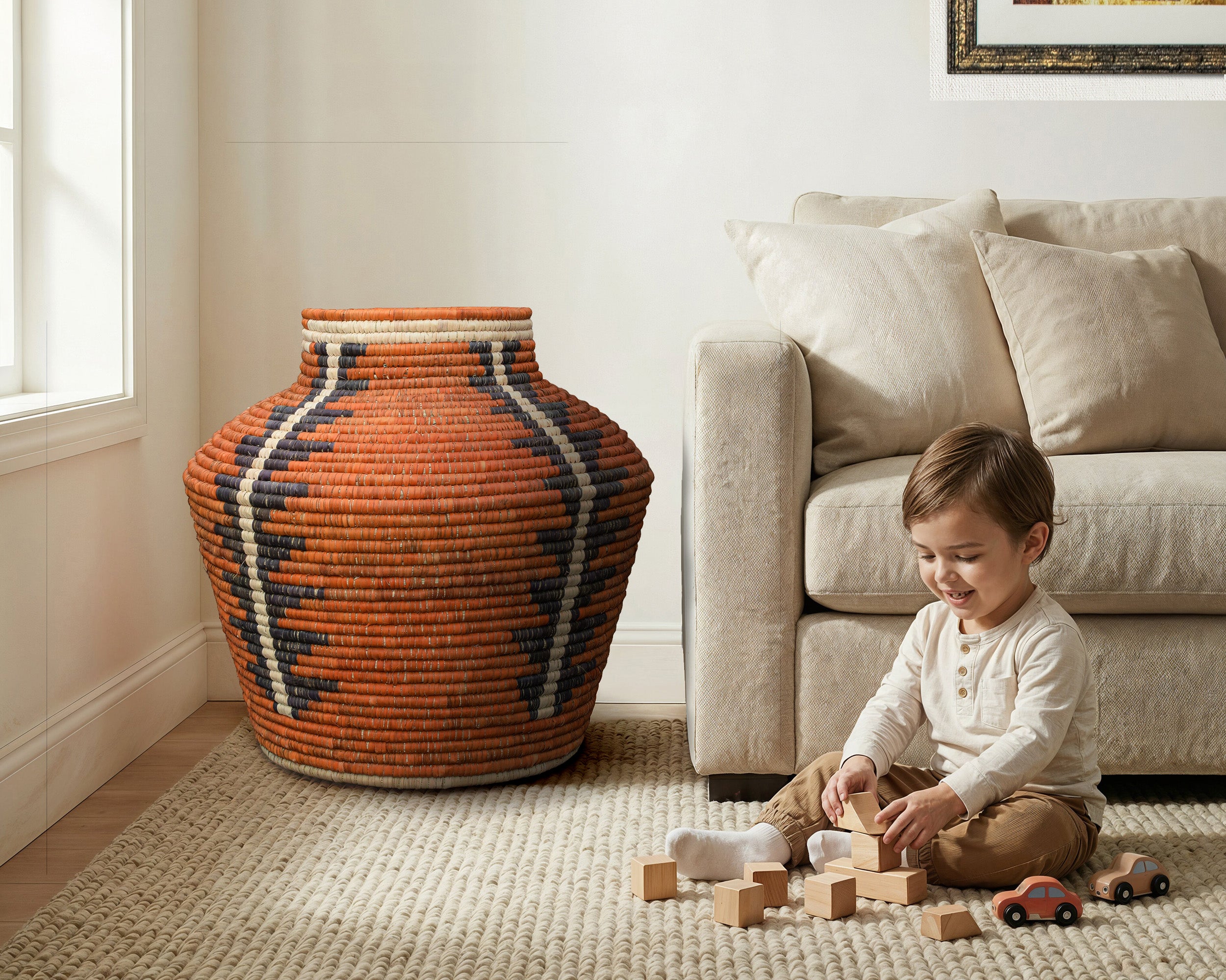 Diagonal Lightning Potter Vase