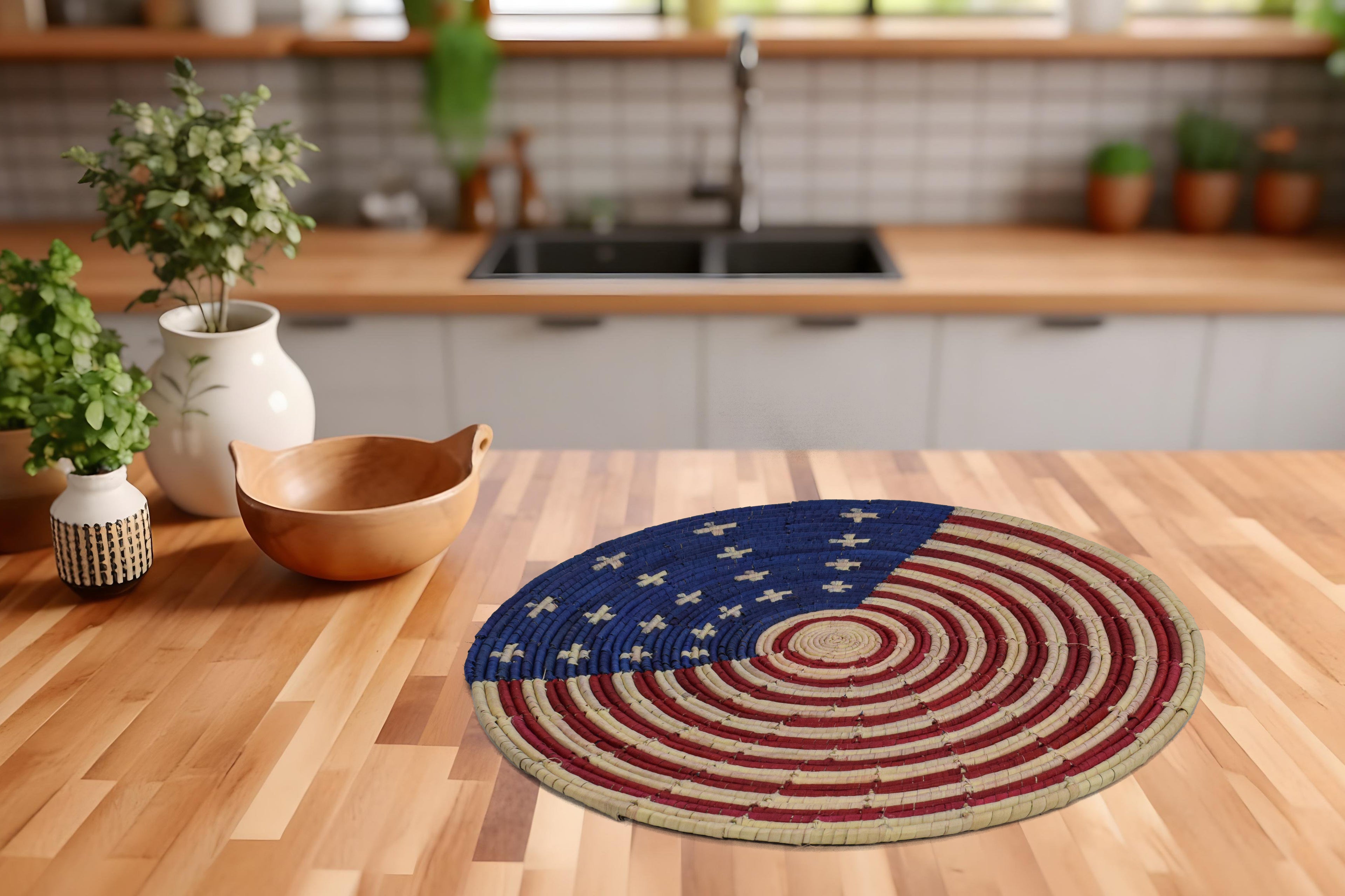 American Flag Flat Basket