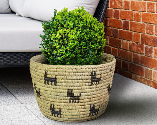 Animal Spirit Handwoven Planter Basket - 12-inch PB-906