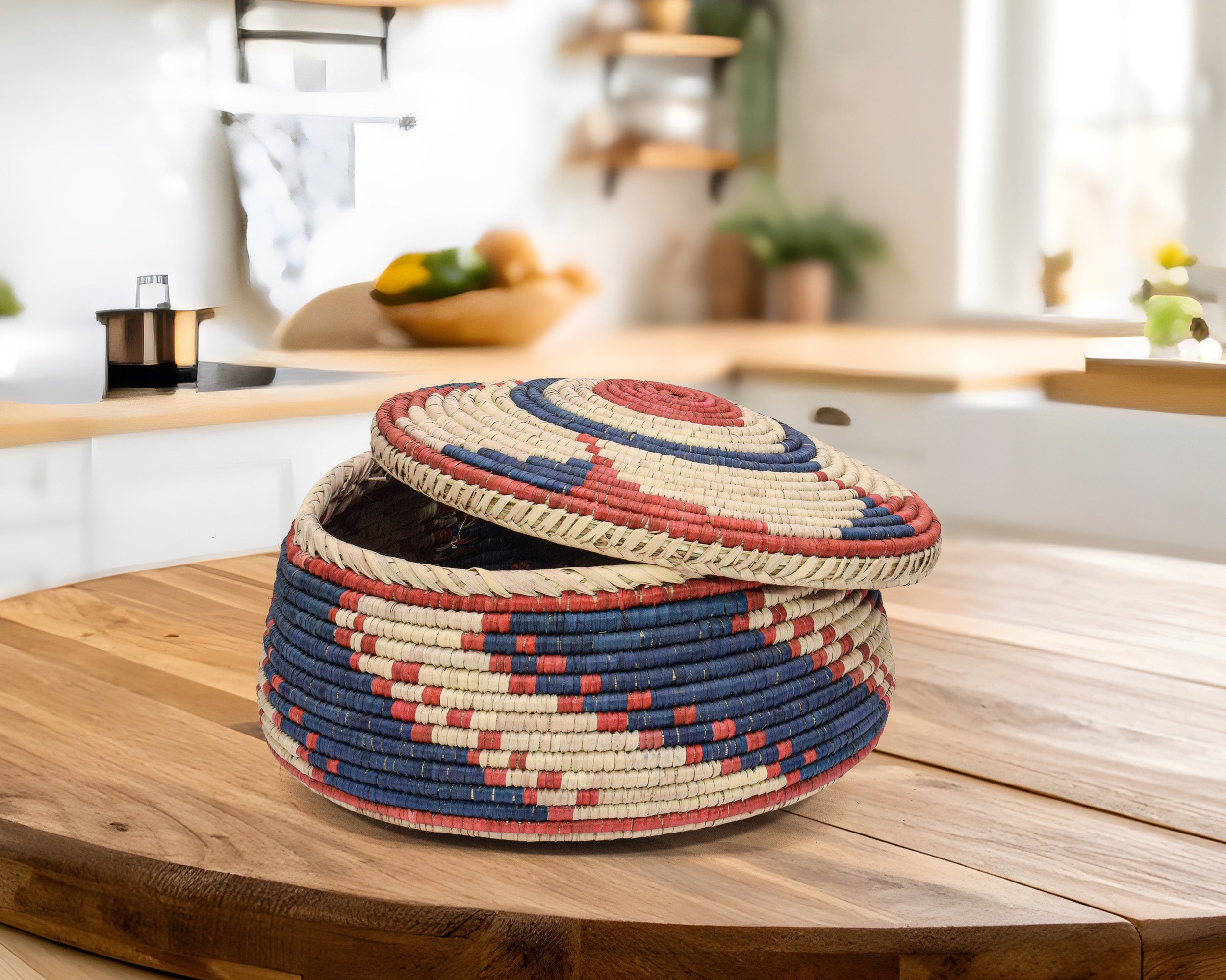 Blooming Flower Lidded Basket