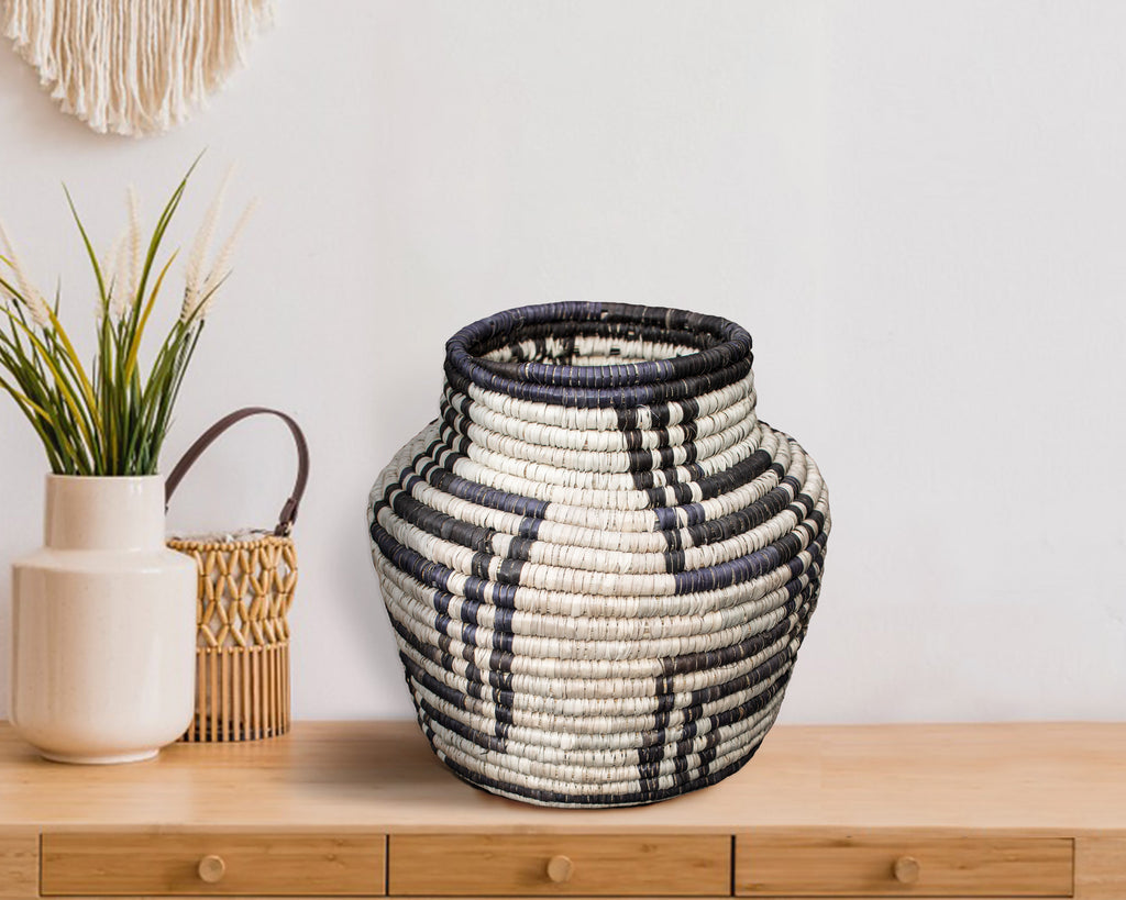 Stairs Black Vintage Potter Basket - PP-1129-12